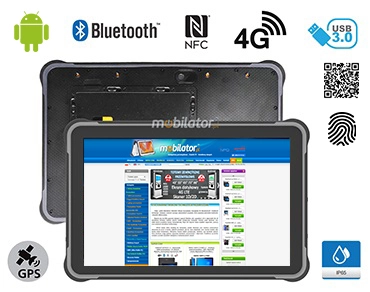 MobiPAD A311-R2 - Idealny dla logistyki tablet przemysłowy 10.1 cala, Android 12, 8GB RAM, 256GB ROM, IP65, Bluetooth 5.0, NFC, GPS, 1920x1200, 450 nits, z czytnikiem linii papilarnych i skanerem 2D Honeywell N4680