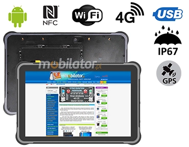 MobiPAD A311-A7 - odporny na ekstremalne warunki tablet przemysłowy z normą IP67, 12GB RAM, 256GB ROM, NFC, Bluetooth 5.0, procesor MT6789 - 8 x 2.2 GHz, 4G LTE, Android 13.0, 10.1 cala, 1920x1200, 450 nits