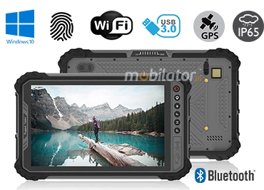 MobiPAD 9TS-M - pancerny tablet odporny na wodę, z ekranem 8 cali, procesorem Intel i5-8200Y, czytnik linii papilarnych, 8GB RAM, 256GB ROM, LTE 4G, wytrzymały tablet do pracy w magazynach i trudnych warunkach zewnętrznych, norma IP65