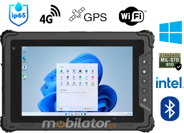 Emdoor I88N v.5 - Rugged tablet resistant to dust and splashes, ideal for warehouses - NFC, 2D barcode reader, 8GB RAM and 128GB built-in memory