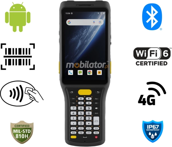 Chainway C63 v.1 - Lekki kolektor danych dla kuriera z modułem GPS, skanerem 2D, 4G LTE i baterią 6700mAh