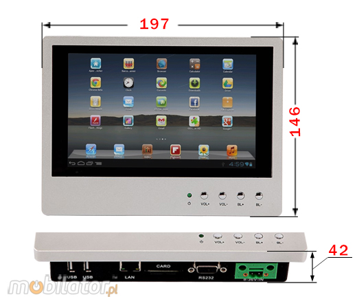 Industial Touch ANDROID PC CCETouch ACT07-PC Przmysowy Panel PC Andoid CCETouch ACT07-PC WiFI Norma odpornoci IP54 Przemysowy komputer panelowy Ekran rezystancyjny 4 wire resistive wywietlacz 7 cali mobilator.pl New Portable Devices Windows RS-232 COM ANDRIOD PANEL PC KOMPUTER ANDROID 
