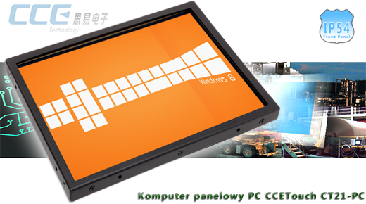 Industial Touch PC CCETouch CT21-PC Komputer panelowy Panel PC Norma odpornoci IP54 Przemysowy komputer panelowy Ekran rezystancyjny 5 wire resistive wywietlacz 21.5 cali mobilator.pl New Portable Devices Windows RS-232 COM 
