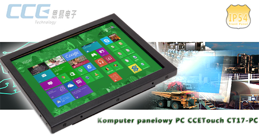 Industial Touch PC CCETouch CT17-PC Komputer panelowy Panel PC Norma odpornoci IP54 Przemysowy komputer panelowy Ekran rezystancyjny 5 wire resistive wywietlacz 17 cali mobilator.pl New Portable Devices Windows RS-232 COM 