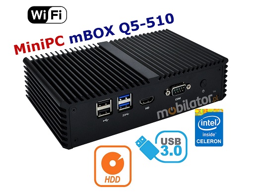 Bezwentylatorowy Komputer Przemysowy MiniPC mBOX Q5-510-10G6