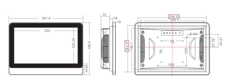 przemysowy panel operatorski panel PC komputer przemysowy odporny wodoodporny pyoodporny wstrzsoodporny wzmocniony IP65 wifi