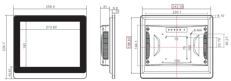 przemysowy panel operatorski panel PC komputer przemysowy odporny wodoodporny pyoodporny wstrzsoodporny wzmocniony IP65 wifi