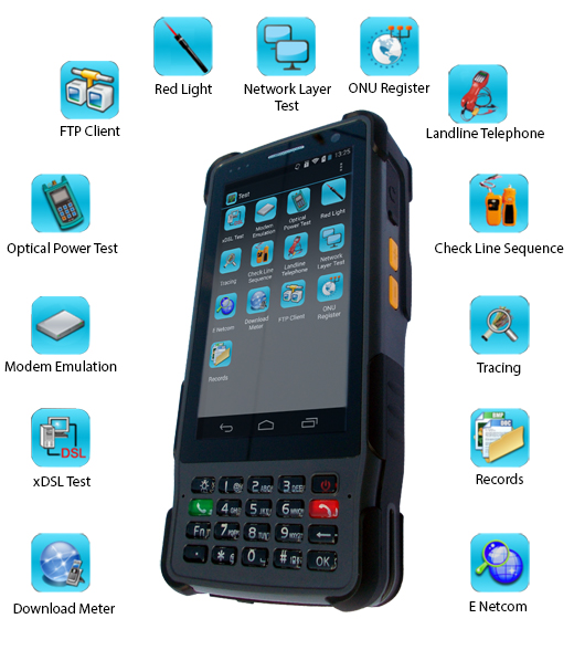 senter ST327W rj45 1d barcode scanner multi tester