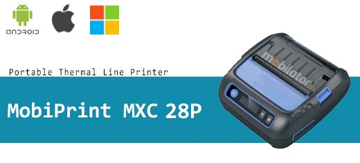 MobiPrint  MXC28P nowa Drukarka termiczna mini drukarka logo mechanizm Interfejs USB Bluetooth RS232 Mobilna Drukarka mobilator.pl windows android  New Portable Devices