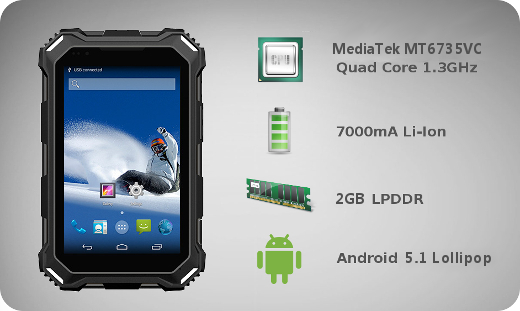 tablet rugged mobipad 339S ip68