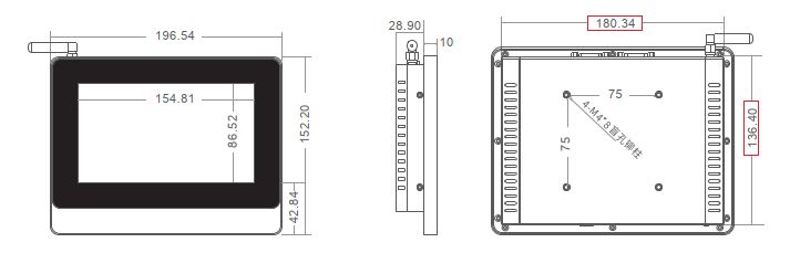 przemysowy panel operatorski panel PC komputer przemysowy odporny wodoodporny pyoodporny wstrzsoodporny wzmocniony IP65 wifi