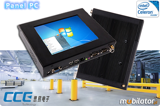 Industial Touch PC CCETouch CT08-PC Komputer panelowy Panel PC Norma odpornoci IP54 Przemysowy komputer panelowy Ekran rezystancyjny 5 wire resistive wywietlacz 8 cali mobilator.pl New Portable Devices Windows RS-232 COM 