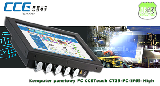 Industial Touch PC CCETouch CT15-PC Komputer panelowy Panel PC Norma odpornoci IP65 Przemysowy komputer panelowy Ekran rezystancyjny 5 wire resistive wywietlacz 15 cali mobilator.pl New Portable Devices Windows