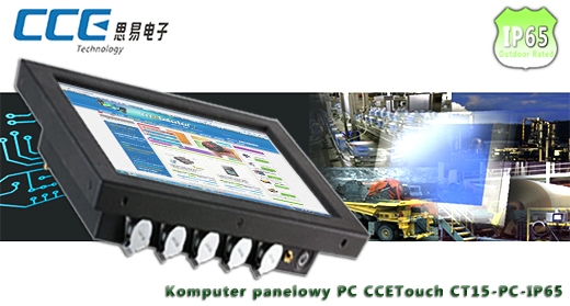 Industial Touch PC CCETouch CT15-PC Komputer panelowy Panel PC Norma odpornoci IP65 Przemysowy komputer panelowy Ekran rezystancyjny 5 wire resistive wywietlacz 15 cali mobilator.pl New Portable Devices Windows