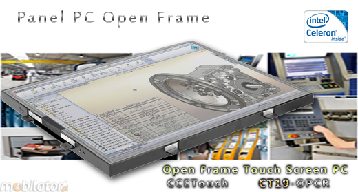 Komputer panelowy (Open Frame) CCETouch CT19-OPCR Komputer panelowy Panel PC Open Frame Przemysowy komputer panelowy Ekran rezystancyjny 5 wire resistive wywietlacz 19 cali mobilator.pl New Portable Devices Windows Intel Celeron Open Frame Touch Screen PC CCETouch CT19-OPCR do zabudowy kiosk internetowy bankomat