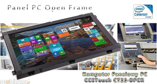 Komputer panelowy (Open Frame) CCETouch CT22-OPCR Komputer panelowy Panel PC Open Frame Przemysowy komputer panelowy Ekran IR wywietlacz 22 cale mobilator.pl New Portable Devices Windows Intel Celeron Open Frame Touch Screen PC CCETouch CT22-OPCR do zabudowy kiosk internetowy bankomat