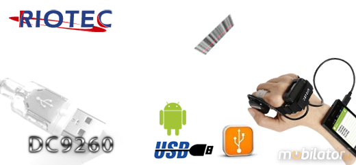 Mini czytnik 1D RIOTEC DC-9260 MicroUSB  Skaner 1D  Porczny Kompatybilny Android mobilator.pl New Portable Devices Mobilne Skanery kodw kreskowych MINI OTG 