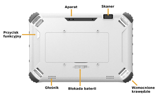 fingerprint mobipad mp22 tyl zlacza glosniki bateria 12000mah