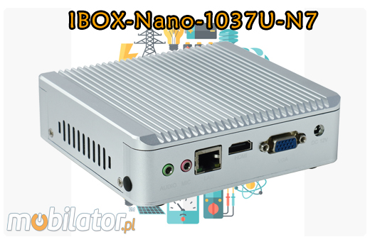 Przemysowy Komuter Fanless MiniPC Nuc IBOX-Nano-1037U