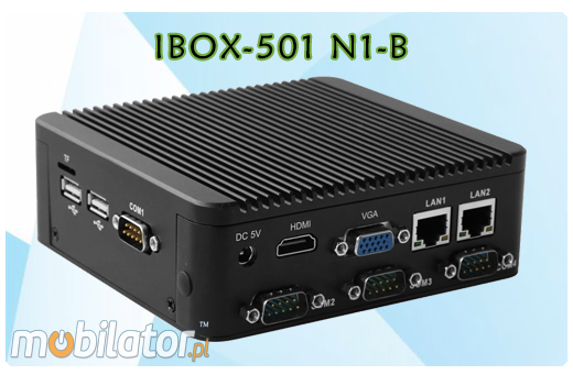 Przemysowy Komuter Fanless MiniPC Nuc IBOX-501 N1-B
