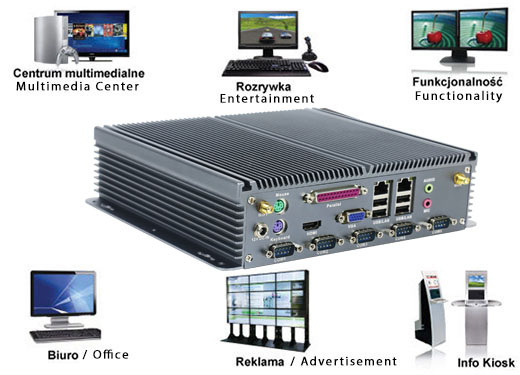 Wzmocniony mini Komputer Przemysowy Bezwentylatorowy MiniPC IBOX-6002 umpc mobilator intel celeron