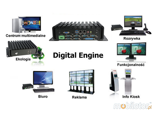 Komputer Przemysowy Fanless MiniPC IBOX-I3-3110m (WiFi)