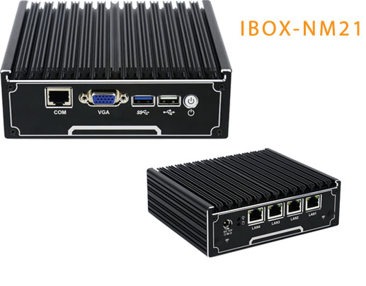 Wzmocniony mini Komputer Przemysowy Fanless MiniPC IBOX-NM21 Barebone mobilator