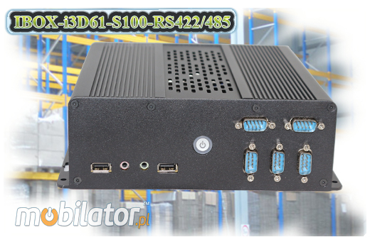Przemys�owy Fanless MiniPC IBOX-i3D61-S100-RS422/485