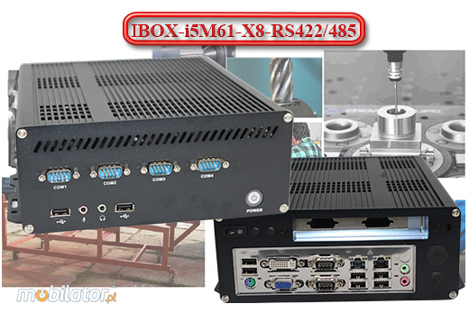 Przemysowy Fanless MiniPC IBOX-i5M61-X8-RS422/485