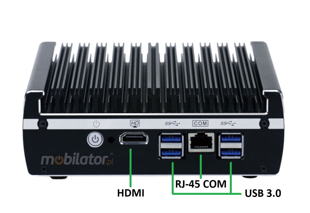   IBOX N133 v.11, złącza przód SSD DDR4 , przemysłowy, mały, szybki, niezawodny, fanless, industrial, small, LAN, INTEL i3