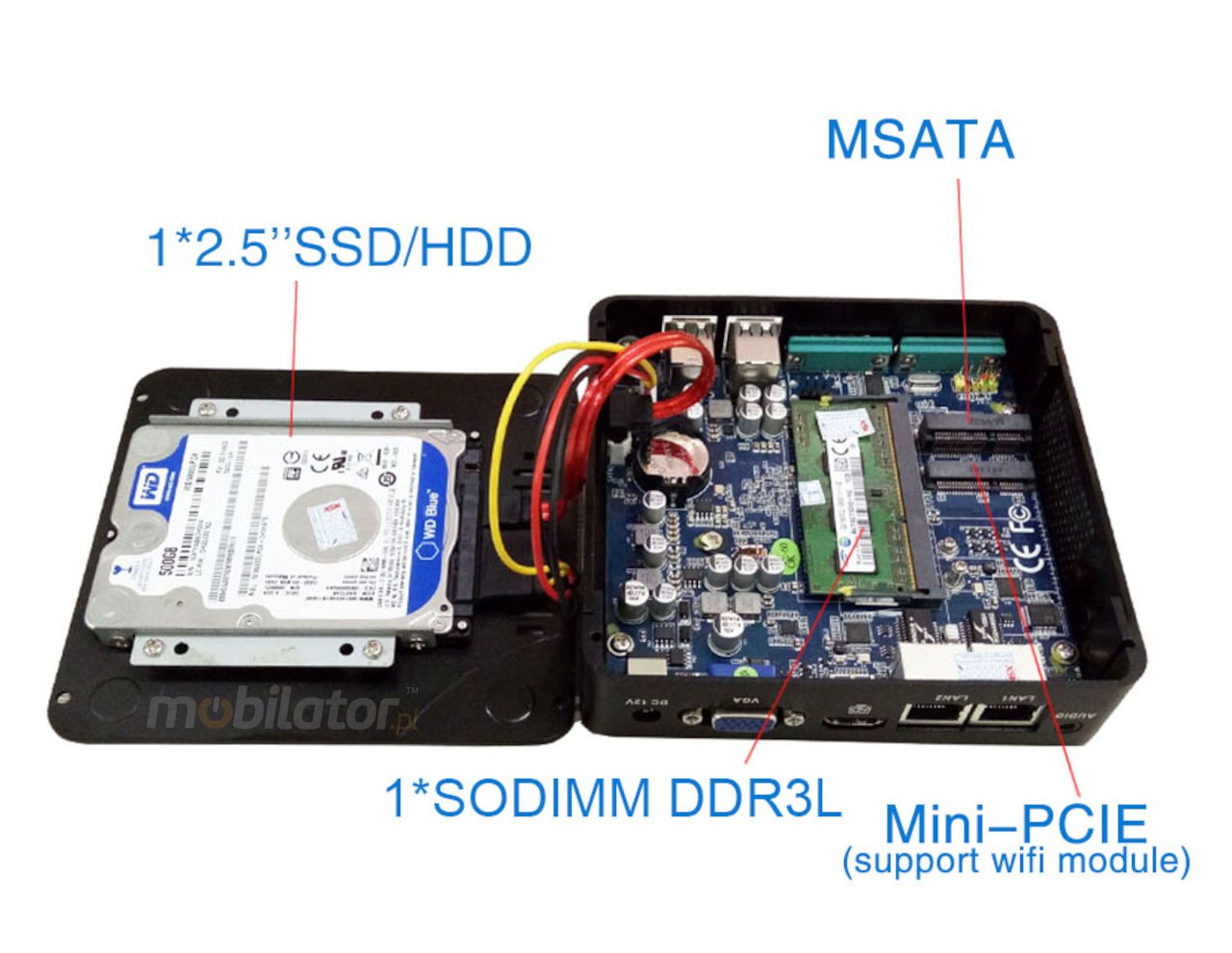 IBOX N3 przemysłowy mały szybki niezawodny SSD intel wifi bluetooth fanless industrial small 