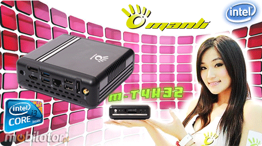 MiniPC Nettop Mini-PC May komputer Manli T4  M-T4H32Intel® Core™ i3-3227U(2x1.9GHz)  Intel HD 4000 1TB HDD 500GB SSD Windows 8 8GB RAM DDR 3 Chipset HM77 i3 i5 i7