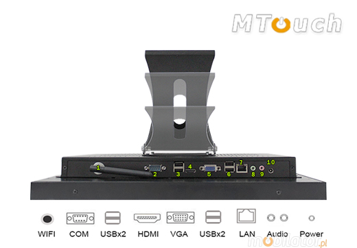 MTouch Industrial Przemysowy PanelPC MobiBOX 12  Komputer panelowy Panel PC  Przemysowy komputer panelowy Ekran rezystancyjny 5 wire resistive wywietlacz 12 cali mobilator.pl New Portable Devices Windows RS-232 COM VGA HDMI Intel Celeron 