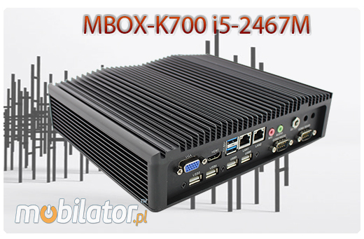 MiniPC Przemysowy Fanless MBOX-K700 i5-2467M(V41)