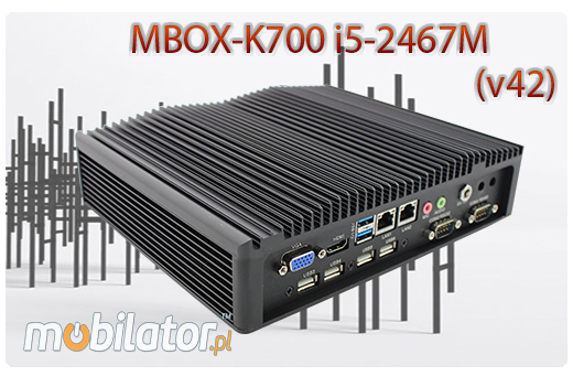 MiniPC Przemysowy Fanless MBOX-K700 i5-2467M(V42)