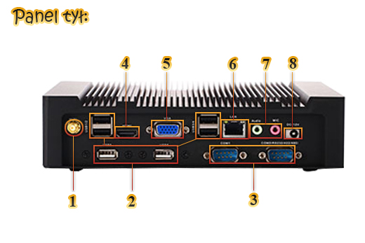 MiniPC Przemysowy Fanless MBOX-K900-D2550