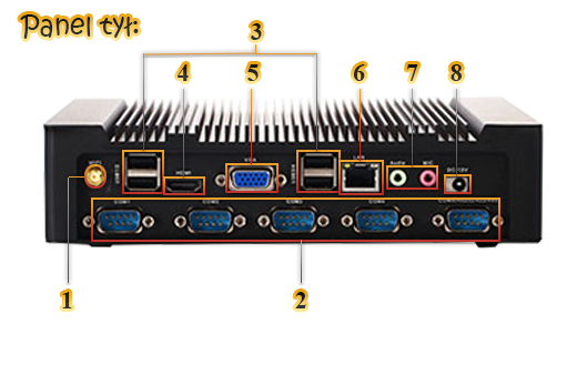 MiniPC Przemysowy Fanless MBOX-K900-Celeron