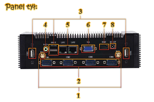 MiniPC Przemysowy Fanless MBOX-K900-Celeron 2RJ45