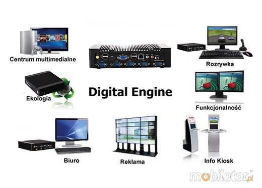 MiniPC Przemysowy Fanless MBOX-K900-Celeron 2RJ45