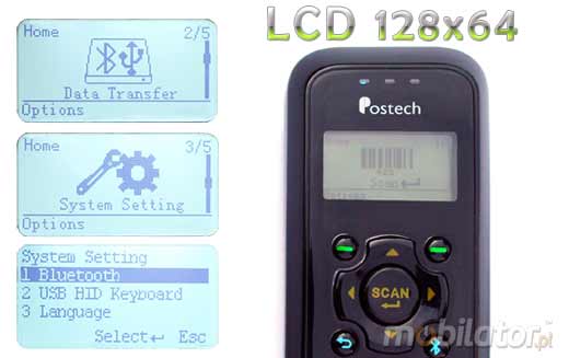 MobiScan Hand Mini MS3398 NEW Bluetooth 2.0 MOBISCAN HAND MINI MS-3398 IP64 Skaner 1D Laser Bezprzewodowy Bluetooth 2.0 Porczny MobiSCAN  Kompatybilny Windows Android IOS mobilator.pl New Portable Devices Mobilne Skanery kodw kreskowych MINI