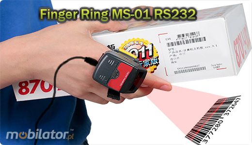 MobiScan FingerRing MS01 RS232 MOBISCAN MS-01 Skaner 1D Porczny piecie MobiSCAN  Kompatybilny Windows Android IOS mobilator.pl New Portable Devices Skanery kodw kreskowych MINI
