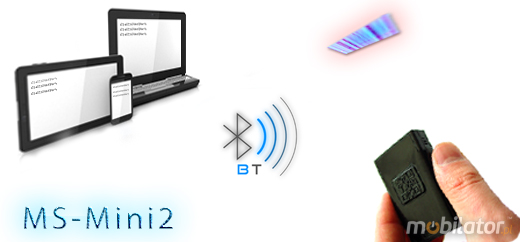 MobiScan Mini 2 Bluetooth 3.0 Skaner 1D 2D CMOS Bezprzewodowy Bluetooth 3.0 Por�czny Kompatybilny Windows Android IOS mobilator.pl New Portable Devices Mobilne Skanery kod�w kreskowych MINI odporny IP65
