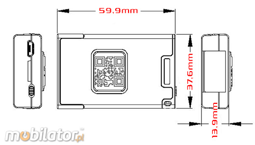 MobiScan Mini 2 Bluetooth 3.0 Skaner 1D 2D CMOS Bezprzewodowy Bluetooth 3.0 Por�czny Kompatybilny Windows Android IOS mobilator.pl New Portable Devices Mobilne Skanery kod�w kreskowych MINI odporny IP65