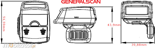  GS-R1000BT 1D Mini Bluet. Ring Skaner GENERALSCAN GS-R1000BT Skaner 1D Bezprzewodowy Bluetooth 2.0 Porczny piecie  Kompatybilny Windows Android IOS