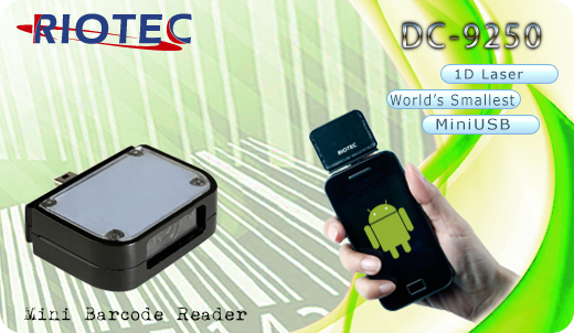 Mini czytnik 1D RIOTEC DC-9250 MicroUSB  Skaner 1D  Porczny Kompatybilny Android mobilator.pl New Portable Devices Mobilne Skanery kodw kreskowych MINI OTG 