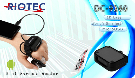 Mini czytnik 1D RIOTEC DC-9260 MicroUSB  Skaner 1D  Porczny Kompatybilny Android mobilator.pl New Portable Devices Mobilne Skanery kodw kreskowych MINI OTG 