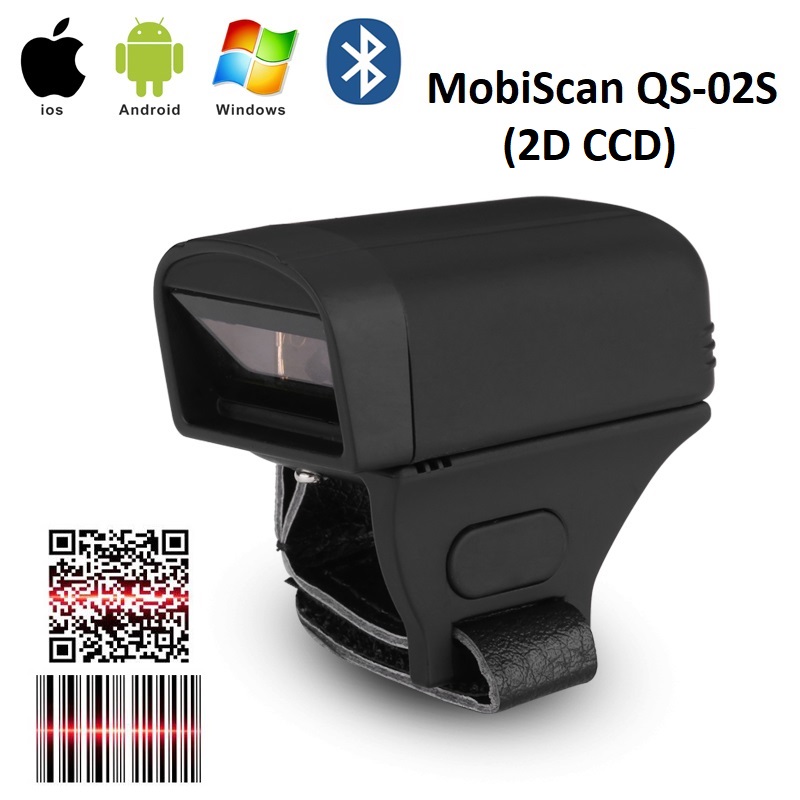 MobiScan QS-02S - Piercionkowy laserowy skaner przemysowy czytajcy kody kreskowe 2D