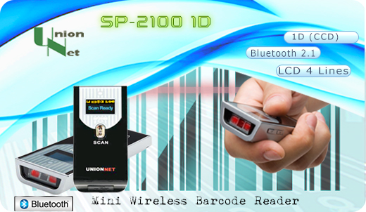 UnionNET  SP-2100 1D Bluetooth  SP2100 Skaner 1D Bezprzewodowy Bluetooth 2.1 Porczny   Kompatybilny Windows Android IOS mobilator.pl New Portable Devices Mobilne Skanery kodw kreskowych MINI wywietlacz