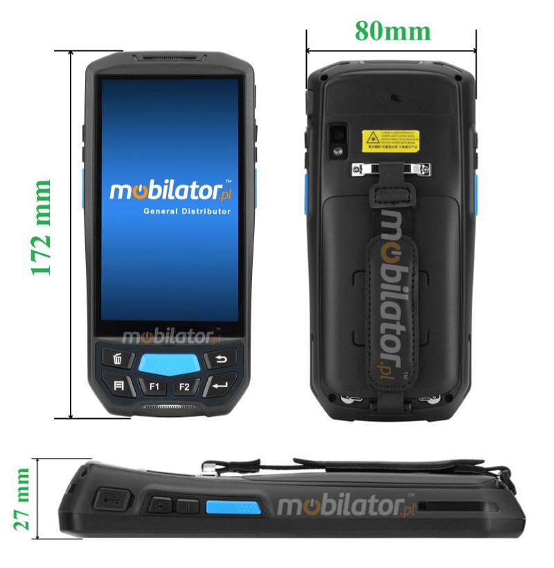 Nowoczesny Wzmocniony Odporny Mobilny Kolektor Danych MobiPad U90 Android WiFi Skaner 1D