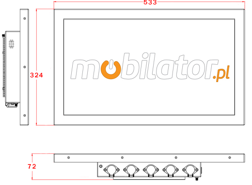 Industial Touch PC CCETouch CT215-PC Komputer panelowy Panel PC Norma odpornoci IP65 Przemysowy komputer panelowy Ekran rezystancyjny 5 wire resistive wywietlacz 215 cali mobilator.pl New Portable Devices Windows